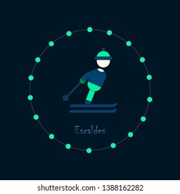 flat icons on theme of Andorra Escaldes