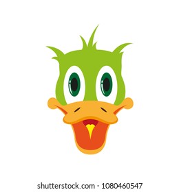 flat icons on theme funny animals duck