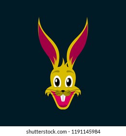 flat icons on theme funny animal bunny