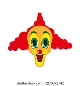 flat icons on theme funny cheerful clown