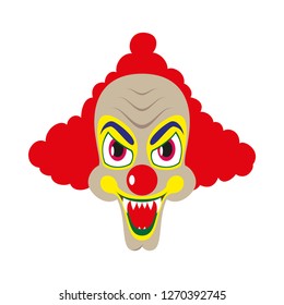flat icons on theme funny clown vampire
