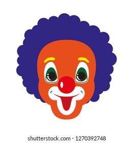 flat icons on theme funny cheerful clown