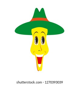 flat icons on theme funny clown in hat