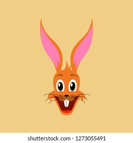 flat icons on theme funny animal bunny
