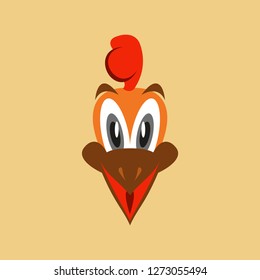 flat icons on theme funny animals chick