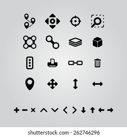 flat icons for online maps
