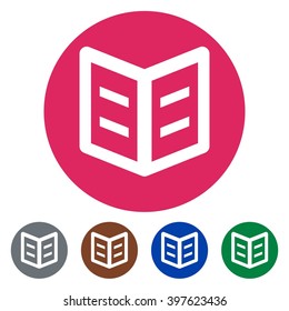 Flat icons open book for Web, Mobile and business