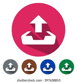 Flat icons outbox for Web, Mobile and business