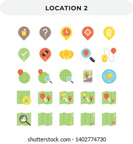 Flat Icons Pack for UI. Pixel perfect vector icon set for web design and website application.