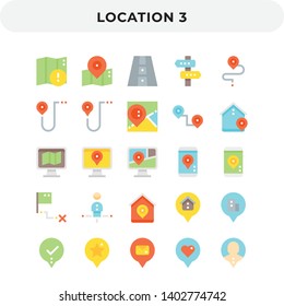 Flat Icons Pack for UI. Pixel perfect vector icon set for web design and website application.