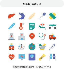 Flat Icons Pack for UI. Pixel perfect vector icon set for web design and website application.