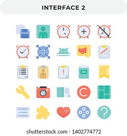 Flat Icons Pack for UI. Pixel perfect vector icon set for web design and website application.