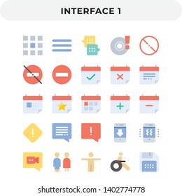 Flat Icons Pack for UI. Pixel perfect vector icon set for web design and website application.