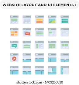 Flat Icons Pack for UI. Pixel perfect vector icon set for web design and website application.