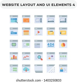 Flat Icons Pack for UI. Pixel perfect vector icon set for web design and website application.