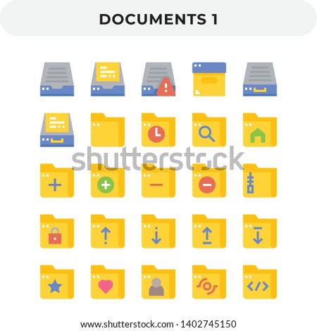 Flat Icons Pack for UI. Pixel perfect vector icon set for web design and website application.