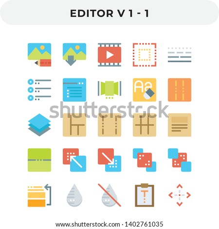 Flat Icons Pack for UI. Pixel perfect vector icon set for web design and website application.