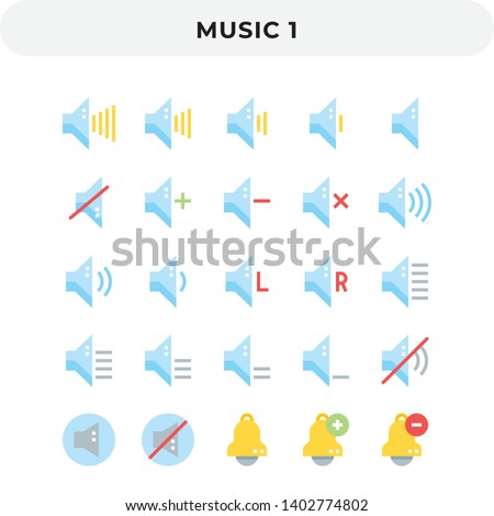 Flat Icons Pack for UI. Pixel perfect vector icon set for web design and website application.