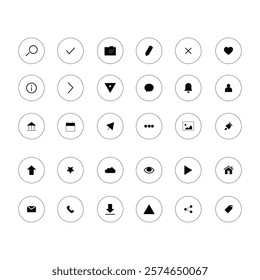 Flat icons pack for webdesign