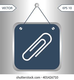 Flat icons paper clip for Web, Mobile and business