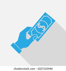 flat icons for payment, shadow, money, dollar, vector illustrations