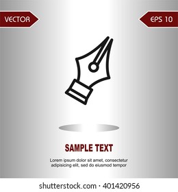 Flat icons pen tip for Web, Mobile and business