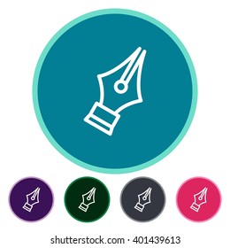 Flat icons pen tip for Web, Mobile and business