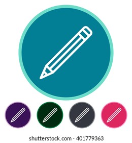 Flat icons pencil for Web, Mobile and business