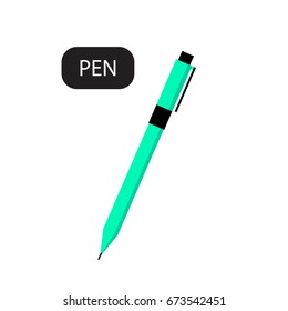 flat icons for pen,vector illustrations
