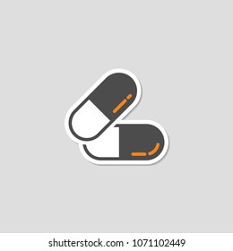 flat icons for Pills,sticker,vector illustrations