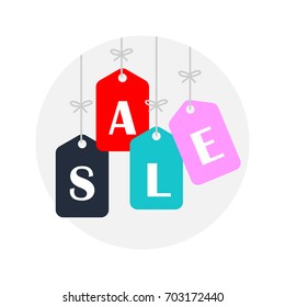 flat icons for price tag,sale,vector illustrations