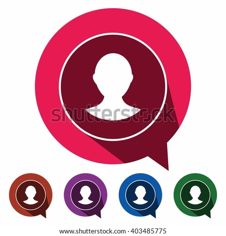 Flat icons profle for Web, Mobile and business