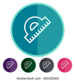 Flat icons protactor for Web, Mobile and business