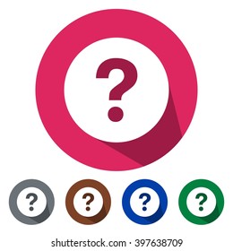Flat icons question mark for Web, Mobile and business