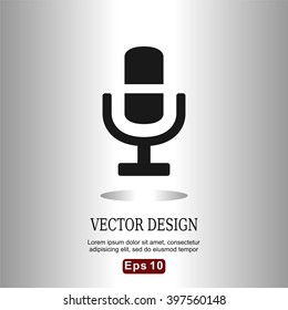 Flat icons radio microphone for Web, Mobile, and Business