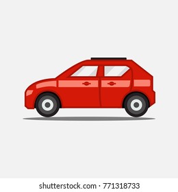 flat icons for red car,transp
ortation,vector illustrations