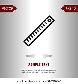 Flat icons ruler for Web, Mobile and business