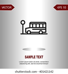 Flat icons school bus for Web, Mobile and business