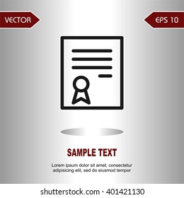Flat icons school certificate for Web, Mobile and business