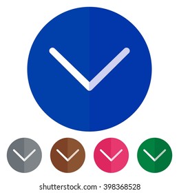 Flat Icons Scroll Arrow To Down For Web, Mobile And Business