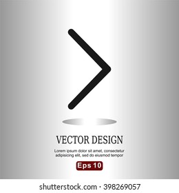 Flat icons scroll list arrow to right for Web, Mobile and business