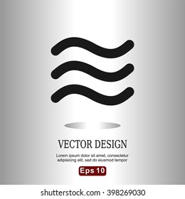 Flat icons sea waves for Web, Mobile and business
