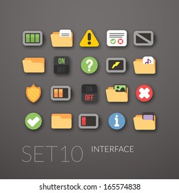 Flat icons set 10 - interface collection