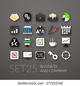 Flat icons set 25 - business and company