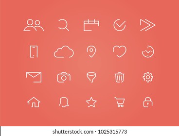 Flat icons set