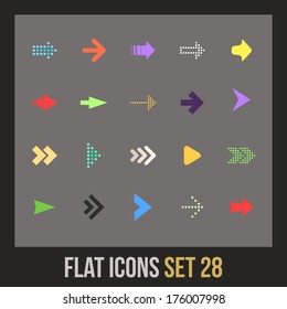 Flat icons set 28 - signs arrows