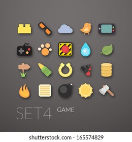 Flat icons set 4 - game collection