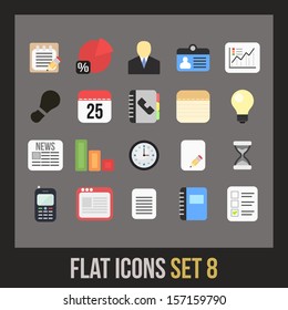 Flat icons set 8 - businnes collection