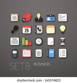 Flat icons set 8 - businnes collection