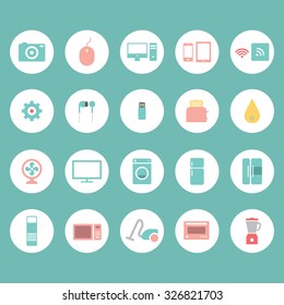 Flat icons set - Appliance